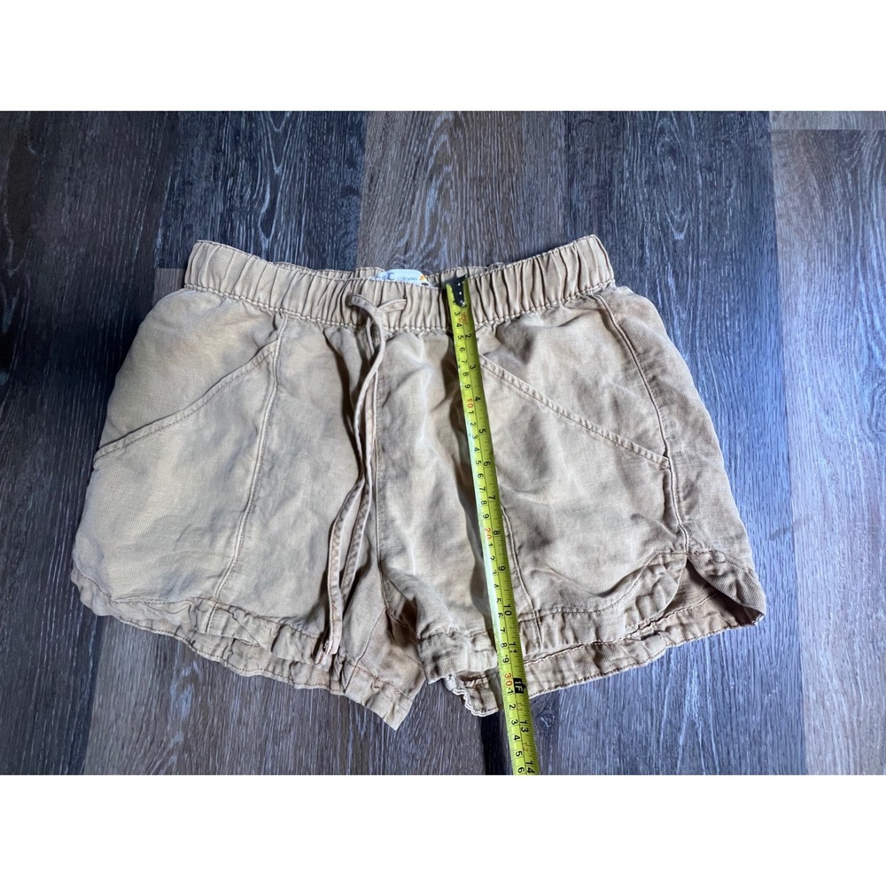 C&C California Shorts Womens Small Tan Excellent Elastic Drawstring Utility - Picture 4 of 5